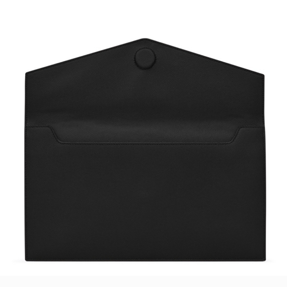 NEW!!! YSL Saint Laurent Uptown YSL Monogram Grain in Grained Pourde Nero Black - Picture 2 of 16